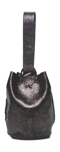 navigli bag | black crackled upcycled leather