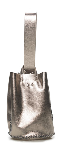 navigli bag | light pewter upcycled leather