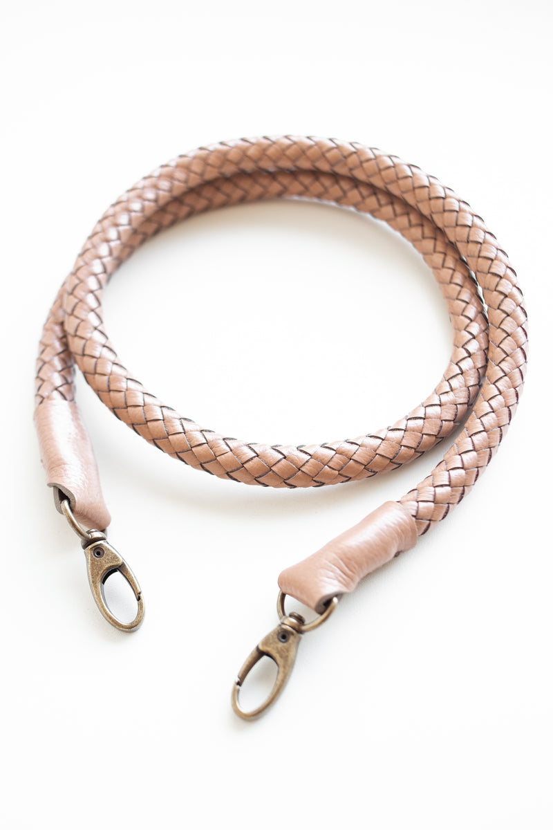 Volta Atelier Beige Hand-Braided Leather Strap