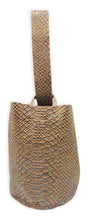 navigli bag | caramel changeant  snake embossed upcycled leather
