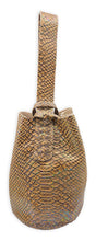 navigli bag | caramel changeant  snake embossed upcycled leather