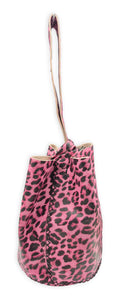 navigli bag | pink leopard-print upcycled leather