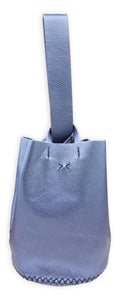 navigli bag | metallic blue upcycled leather