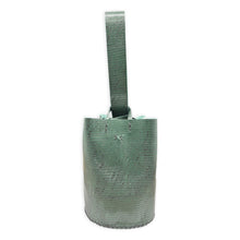 navigli bag | green lezard-embossed upcycled leather
