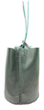 navigli bag | green lezard-embossed upcycled leather