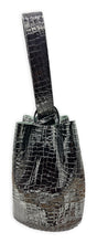 navigli bag | black upcycled patent leather