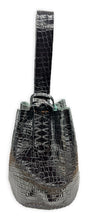 navigli bag | black upcycled patent leather
