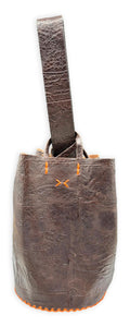 navigli bag | brown leather with orange stitches