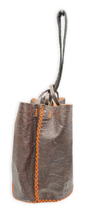 navigli bag | brown leather with orange stitches