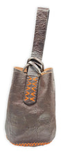 navigli bag | brown leather with orange stitches