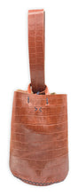 navigli bag | light brown croc-embossed upcycled leather