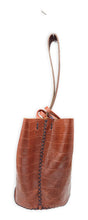 navigli bag | light brown croc-embossed upcycled leather