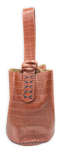 navigli bag | light brown croc-embossed upcycled leather