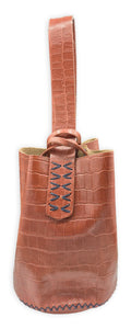 navigli bag | light brown croc-embossed upcycled leather