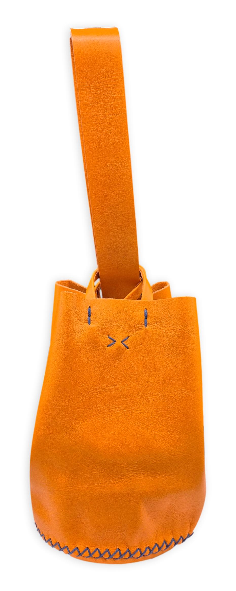 navigli bag | orange upcycled leather