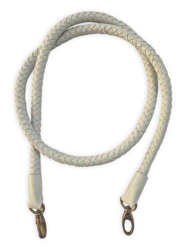 off-white hand-braided leather strap