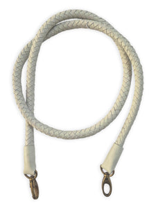 off-white hand-braided leather strap