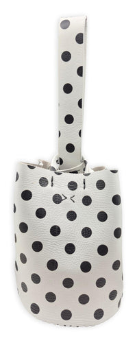 navigli bag | B/W pois upcycled leather
