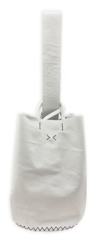 navigli bag | off-white floater leather with black stitches