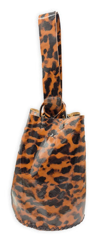 navigli bag | abstract cheetah upcycled leather