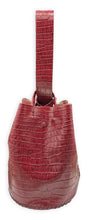 navigli bag | burgundy croc-embossed upcycled leather