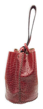 navigli bag | burgundy croc-embossed upcycled leather