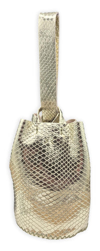 navigli bag | snake golden upcycled leather