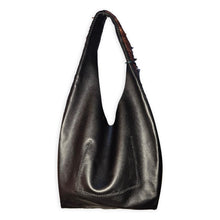 palermo bag | green upcycled pirarucu fish skin and black upcycled pebbled leather