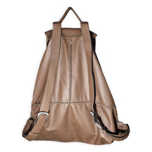bay ridge backpack | brown upcycled leather