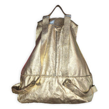 bay ridge backpack | golden upcycled leather