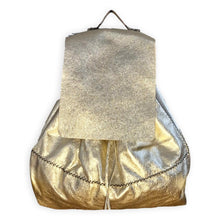 bay ridge backpack | golden upcycled leather