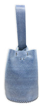 navigli bag |   blue embossed upcycled leather