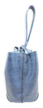 navigli bag |   blue embossed upcycled leather