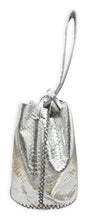 navigli bag |   silver snake-embossed upcycled leather