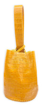 navigli bag | burnt yellow croc-embossed upcycled leather