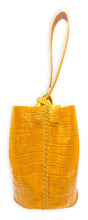 navigli bag | burnt yellow croc-embossed upcycled leather