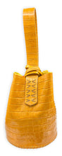 navigli bag | burnt yellow croc-embossed upcycled leather
