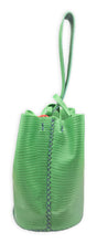 navigli bag | green lezard-embossed upcycled leather