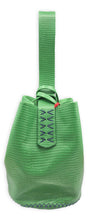 navigli bag | green lezard-embossed upcycled leather