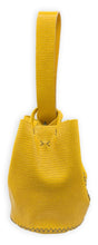 navigli bag |  yellow lezard-embossed upcycled leather