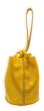 navigli bag |  yellow lezard-embossed upcycled leather