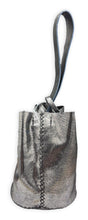 navigli bag | dark metallic gray distressed upcycled leather