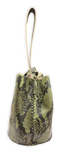 navigli bag | green and black snake-embossed upcycled leather