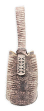 navigli bag | off-white and gray snake-embossed upcycled leather