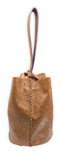 navigli bag | caramel raffia-embossed upcycled leather