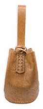 navigli bag | caramel raffia-embossed upcycled leather