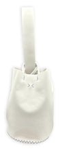 navigli bag | off-white upcycled leather with light blue stitching