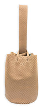navigli bag | sand snake-embossed upcycled leather