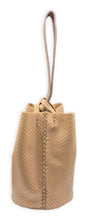 navigli bag | sand snake-embossed upcycled leather