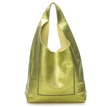 palermo bag | metallic green upcycled leather